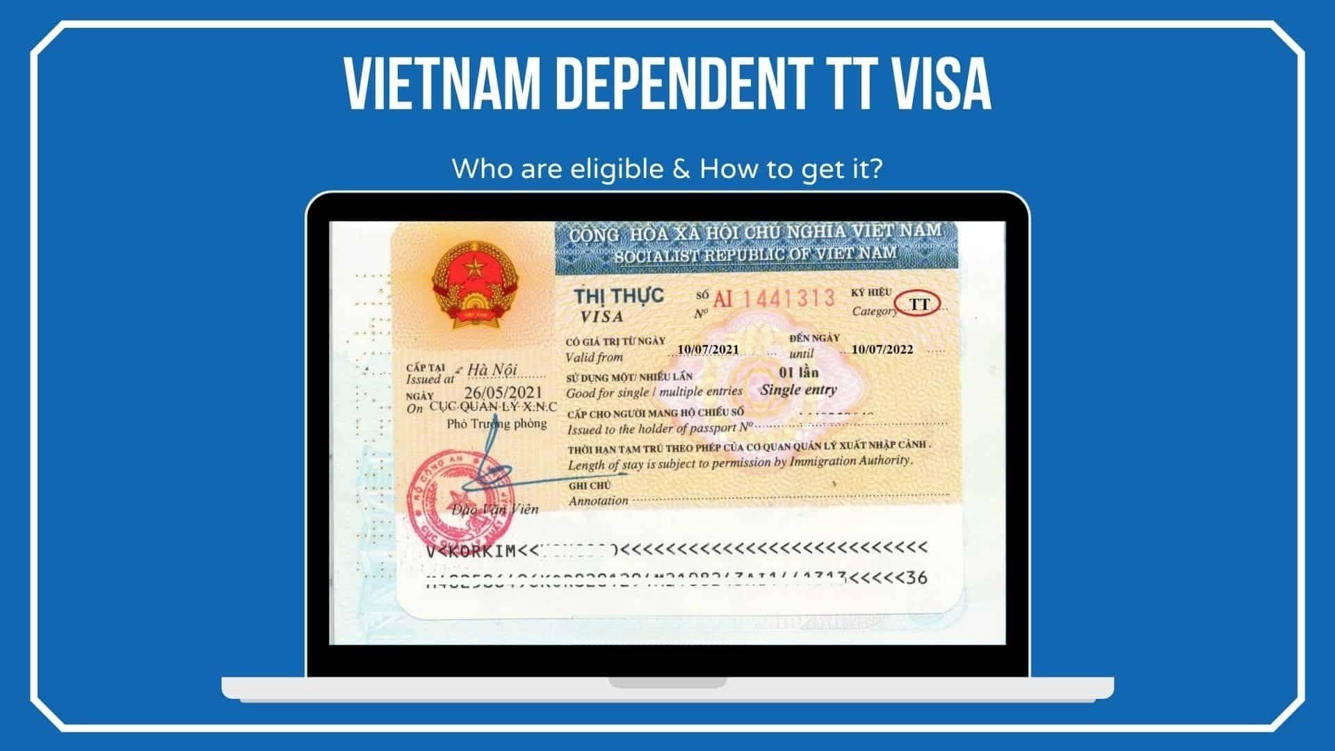 Vietnam Dependent TT Visa for Foreigners – How to get it